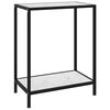 vidaXL Tavolo Consolle Bianco 60x35x75 cm in Vetro Temperato