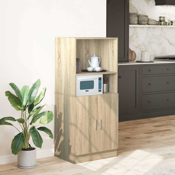 vidaXL Mobile da Cucina Rovere Sonoma 57x41,5x131,5 cm in Truciolato