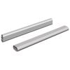 vidaXL Asta per armadio 2 pcs Argento 264 x 15 x 29 mm