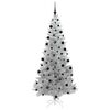 vidaXL Albero di Natale con 300 LED con supporto Argento 210 cm PET