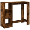 vidaXL Tavolo Bar con Ripiano Rovere Fumo 124x46x103,5 cm Multistrato
