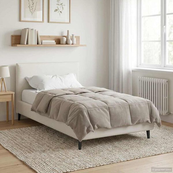 vidaXL Duvet Invernale Trapuntato Crema 140 x 220 cm Microfibra