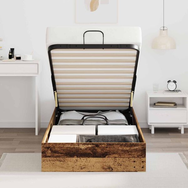 vidaXL Letto ottomano Legno vecchio 80,5 x 200 cm Legno ingegnerizzato