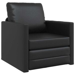 vidaXL Divano Letto da Terra 2 in 1 Nero 112x174x55 cm Similpelle