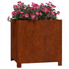 vidaXL Fioriere con Gambe 2pz Ruggine 50x50x50 cm Acciaio Corten