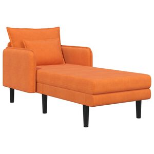 vidaXL Chaise longue oversize Arancione Tessuto in velluto a coste
