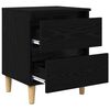 vidaXL Mobiletti da letto 2 pcs Rovere Nero 40 x 35 x 50 cm