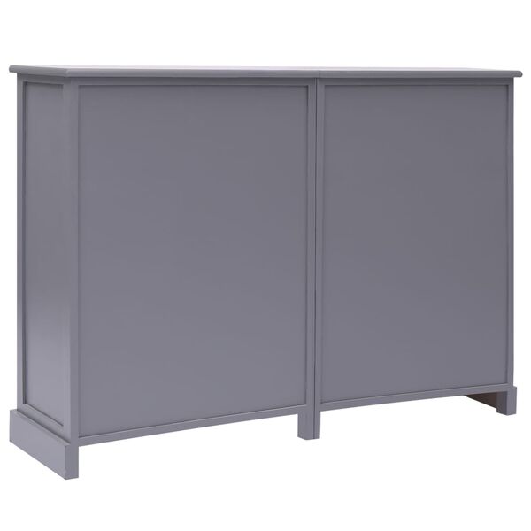 vidaXL Credenza con 10 Cassetti Grigia 113x30x79 cm in Legno