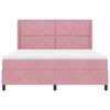 vidaXL Letto a molle con materasso Rosa 180 x 200 cm Velluto