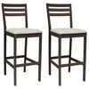 vidaXL Sgabello da bar 2 pz Marrone chiaro e Beige