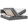 vidaXL Letto con Contenitore Grigio scuro 200 x 200 cm Pelle Sintetica