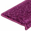 vidaXL Tappetini per scale 10 pz 65x21x4 cm Viola Bordo rettangolare