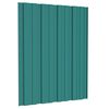 vidaXL Pannello per tetto 12 pcs Verde 60 x 45 cm Acciaio zincato