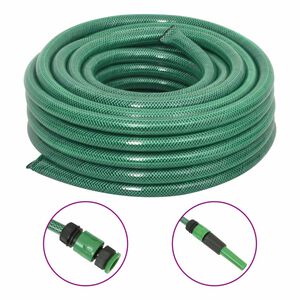 vidaXL Set Tubo da Giardino con Raccordi Verde 0,75" 30 m in PVC