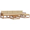 vidaXL Set di divani da esterno con cuscino 6 pcs Naturale e Beige