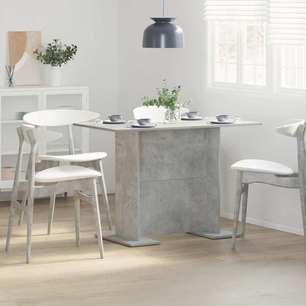 vidaXL Tavolo da Pranzo Grigio Cemento 110x60x75 cm Legno Multistrato