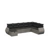 vidaXL Set Divano da Giardino 8 pz con Cuscini Grigio in Polyrattan