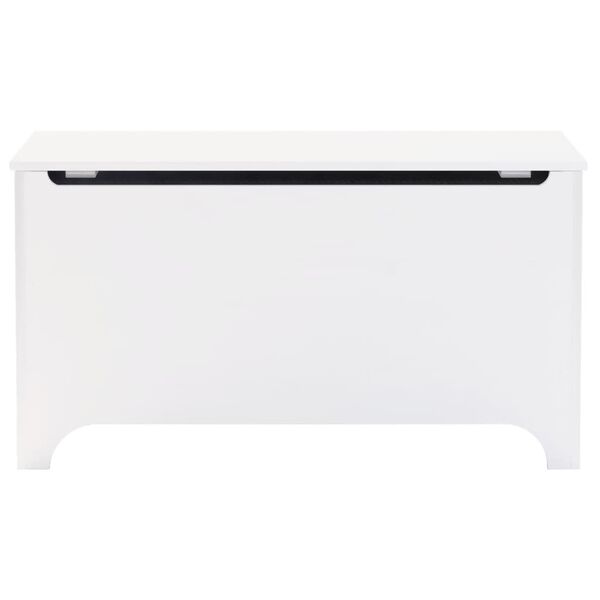 vidaXL Contenitore con Coperchio RANA Bianco 100x49x54cm Massello Pino