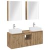 vidaXL Set di Armadi da Bagno 5 pz Rovere Artigianale