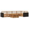 vidaXL Set di divani da esterno 6 pz Naturale Legno di Acacia Massello