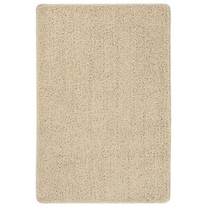 vidaXL Tappeto Shaggy Crema 140x200 cm Antiscivolo