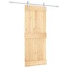 vidaXL Porta scorrevole Naturale e Bianco 85 x 210 cm