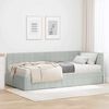 vidaXL Struttura Letto Angolare con Materasso 2 pcs Grigio chiaro