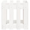 vidaXL Fioriera Giardino a Recinzione Bianco 40x40x40 cm Massello Pino