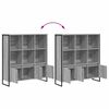 vidaXL Armadio per Libri 2 pcs Grigio Sonoma 99,5 x 30 x 108 cm
