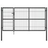 vidaXL Cancello da Giardino con Pali in Acciaio 350x140 cm Antracite