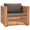vidaXL Set Divani da Giardino 8 pz Cuscini Grigio Scuro Legno di Teak
