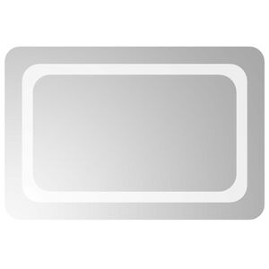 vidaXL Specchio da bagno LED Trasparente 60 x 40 cm vetro temperato