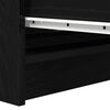 vidaXL Credenza Rovere Nero 80x35x76 cm in Legno Multistrato
