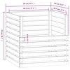 vidaXL Compostiera Bianca 80x80x78 cm in Legno Massello di Pino