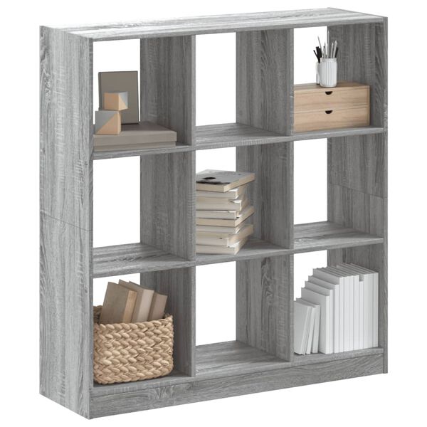 vidaXL Libreria Grigio Sonoma 102x32x108 cm in Legno Multistrato