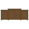vidaXL Credenza Marrone ambra 164x37x68 cm in Legno Massello di Pino