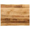 vidaXL Piano Tavolo Bordi Vivi 70x60x3,8cm Legno Massello Mango Grezzo