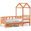 vidaXL Dormeuse con Tetto Marrone Cera 90x200 cm Legno Massello Pino