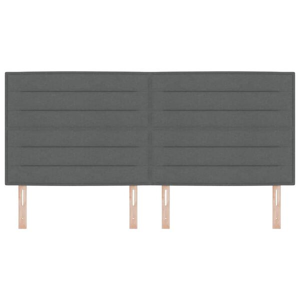 vidaXL Testiera Grigio scuro 200 cm Tessuto