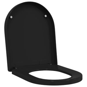 vidaXL Sedile del WC Regolabile Nero 48 x 36,5 x 4,5 cm Polipropilene