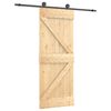 vidaXL Porta scorrevole 85 x 210 cm Naturale e Nero