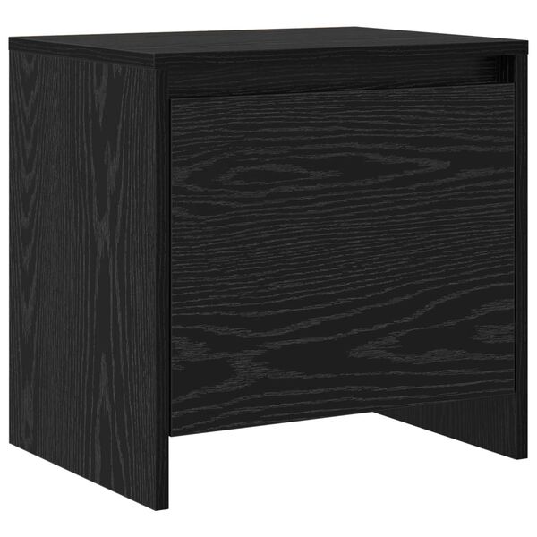 vidaXL Armadio da Notte Rovere Nero 45 x 34 x 44,5 cm