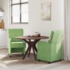 vidaXL Sedie da Pranzo con Ruote 2 pcs Verde chiaro 58 x 65 x 98 cm