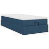 vidaXL Struttura Letto Pouf con Materasso Blu 80x200 cm in Tessuto