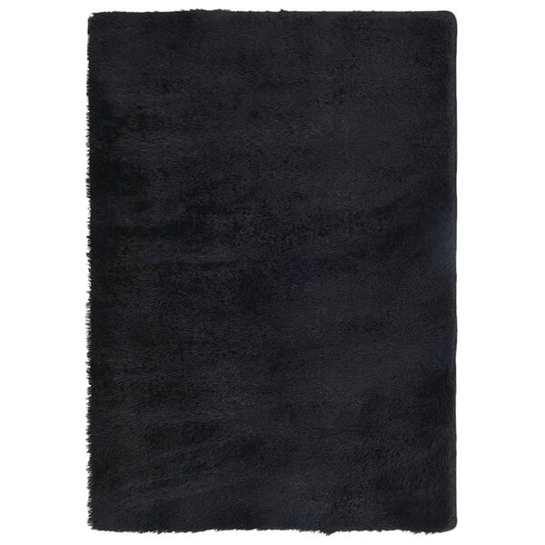 vidaXL Tappeto Shaggy a Pelo Lungo NAVARRA Nero 120x170 cm poliestere