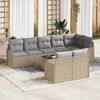 vidaXL Set Divano da Giardino 9 pcs beige e grigio chiaro Poly Rattan