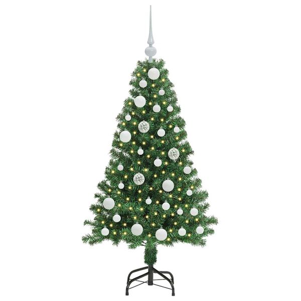 vidaXL Albero di Natale artificiale con 150 LED Verde 120 cm