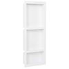 vidaXL Nicchia da Doccia con 3 Scomparti Bianco Lucido 41x99x9 cm