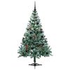 vidaXL Albero di Natale artificiale Verde 150 cm PVC e Acciaio