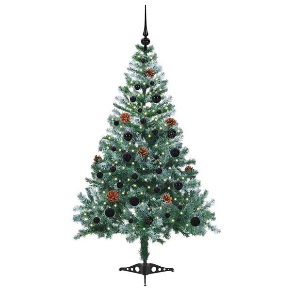 vidaXL Albero di Natale artificiale Verde 150 cm PVC e Acciaio